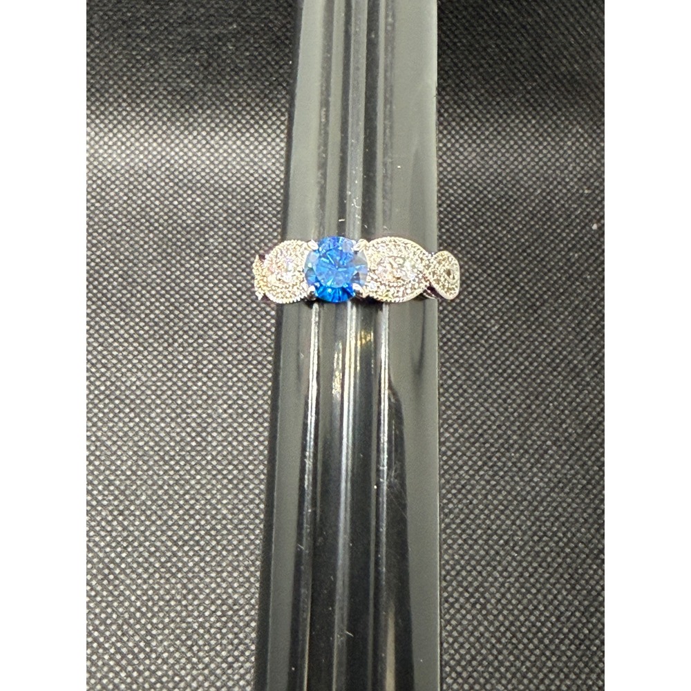 Ring Bomb Party Blue Stone Infinity Bipass Tone Ring Size 9 Fairycore